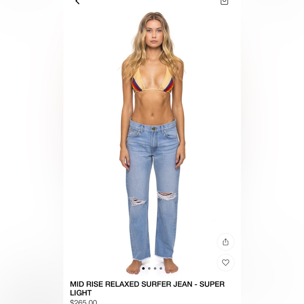 Aviator Nation mid rise relaxed Surfer Jean